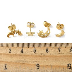 Комплекты сережек из нержавеющей стали 304&nbsp;EJEW-S248-05C-G