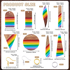 Подвески из смолы и ореха&nbsp;DIY-TA0011-03A