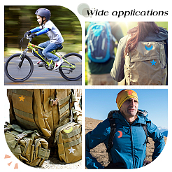 8 комплект из 2-х полосок-отражателей для защиты домашних животных в виде звезд и луны&nbsp;AJEW-GF0003-95