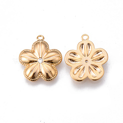 Латунные микропаве прозрачные подвески с фианитом&nbsp;KK-N232-148-NF