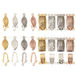 8 шт. 8 стиля застежек-коробок из нержавеющей стали 304&nbsp;STAS-TA0002-60