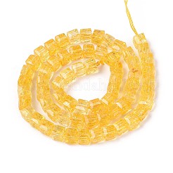 Хрустящие прозрачные стеклянные бусины нити&nbsp;GLAA-N062-6mm-04