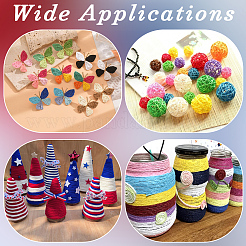 3 пачка 3-х цветного витого бумажного шнура&nbsp;DIY-CP0012-06E