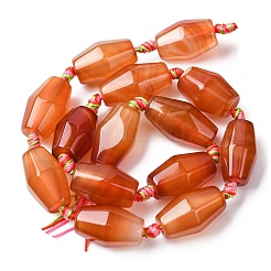 Натуральный красный агат бисер нитей&nbsp;G-P605-K01-01A