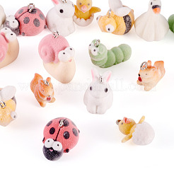 16 шт. 8 подвески из флокированной смолы&nbsp;RESI-TA0004-16