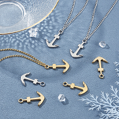 8 шт. подвески из нержавеющей стали 304 двух цветов&nbsp;STAS-UN0025-80