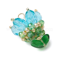 Прозрачные стеклянные подвески&nbsp;PALLOY-MZ00722-03