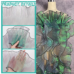 6 ярд лазерная плиссированная кружевная отделка из полиэстера&nbsp;OCOR-BC0006-11E