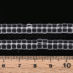 Прозрачные стеклянные бусины&nbsp;GLAA-N028-3x6mm-01