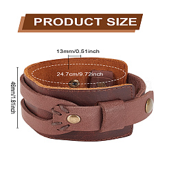 1шт браслеты из искусственной кожи в стиле панк для мужчин&nbsp;BJEW-LP0001-19