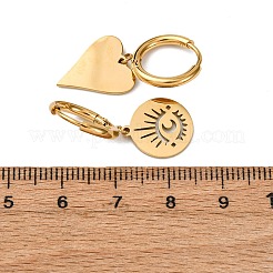 5 шт. серьги-кольца со стразами из нержавеющей стали 304&nbsp;EJEW-G447-01G