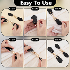 6 шт. пряжка из цинкового сплава и искусственной кожи&nbsp;AJEW-PH0006-48B