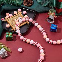 Расписные бусы из натурального дерева&nbsp;WOOD-SZ0001-10