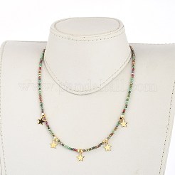 Ожерелья с подвесками в виде звезд&nbsp;NJEW-JN03074-02