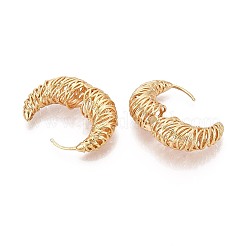 Латунные серьги обруча&nbsp;EJEW-T048-23G