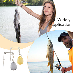 50 шт. 2-х цветный крючок из нержавеющей стали 304&nbsp;HJEW-FH00023