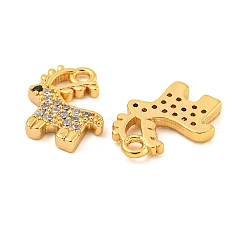 Рождественская тема латунные подвески с прозрачным кубическим цирконием&nbsp;KK-N254-28G