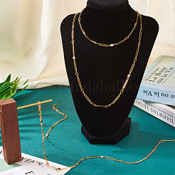 1 пакет настоящих цепочек из латунных звеньев овальной и плоской круглой формы с покрытием из 16-каратного золота&nbsp;CHC-TA0001-22