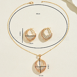 Элегантные европейские серьги и ожерелья с микропаве из кубических цирконий в форме овала для женщин&nbsp;EX4624-1