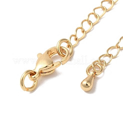 Латунные концы стойки с цепочкой и застежками&nbsp;KK-F873-01LG-01