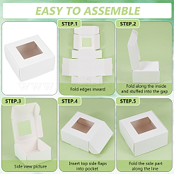 Бумажный ящик для хранения конфет&nbsp;CON-WH0084-95B