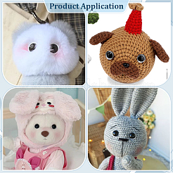 80 шт. 3 вида пластиковых глаз для поделок&nbsp;DIY-PH0034-45