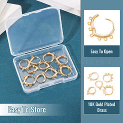 10 шт. 5 стиля латунная фурнитура для сережек-колец&nbsp;KK-TA0002-52