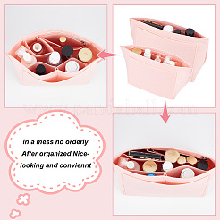 2 шт. 2-х стильный вставной органайзер для фетровой сумки&nbsp;AJEW-GO0001-28A