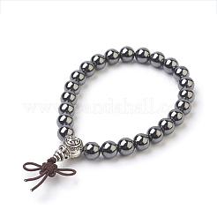 Браслеты из натурального / синтетического круглого смешанного камня&nbsp;BJEW-JB03845