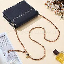 Цепочка для сумок из искусственной кожи и сплава пиатина&nbsp;PURS-WH0008-01G-03