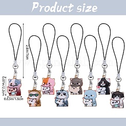 Ремешки для мобильных устройств с подвеской из сплава эмали&nbsp;HJEW-SW00047