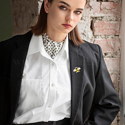 12 шт. броши на лацкан с железными стразами в виде пчел&nbsp;JEWB-CA0001-78