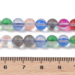 Гальванические нити из синтетических бусин из лунного камня&nbsp;G-C131-B01-01