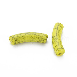 Непрозрачные акриловые бусины с краклеем&nbsp;X1-MACR-S372-001N