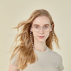 Ремешок на шею для очков из цепочек со стразами и сплавом&nbsp;AJEW-WH0609-307KCG