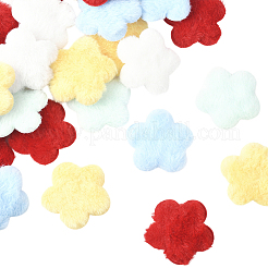 50 шт. 5-х цветные односторонние кабошоны из шерстяного волокна&nbsp;FIND-SC0020-33