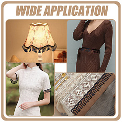 5 ярд полиамида с отделкой из пластиковых бусин&nbsp;OCOR-WH0109-087B