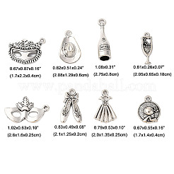 40 шт. 8 стиля подвески из сплава в тибетском стиле для банкета&nbsp;TIBE-FP0001-09