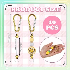 10шт 2 цвета алюминия с карабинами для скалолазания&nbsp;AJEW-SZ0002-57