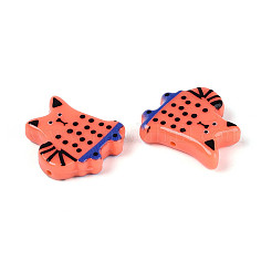 Печатные непрозрачные бусины из смолы&nbsp;RESI-N043-12C