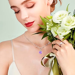 50 шт. подвески из круглых бусин из двухцветного стекла и жемчуга&nbsp;PALLOY-YW00151