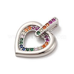 Латунные микро проложить кубического циркония подвески&nbsp;KK-U033-19P-02