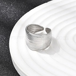 5 шт. открытые манжеты из нержавеющей стали 304 для женщин&nbsp;RJEW-K313-08P