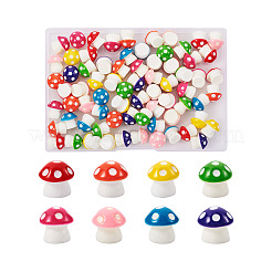 80 шт. 8-х цветные украшения из смолы для дома&nbsp;RESI-KS0001-07