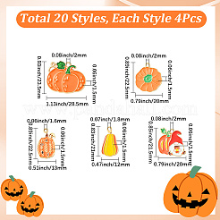 80 шт. 20 стиля подвески из сплава и эмали на тему Дня благодарения&nbsp;ENAM-SC0006-85