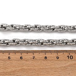 Ожерелья из текстурированной веревочной цепи из нержавеющей стали 304 толщиной 6.5 мм&nbsp;NJEW-T016-17P