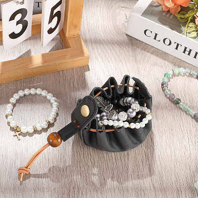 Кошельки для монет из коровьей кожи с завязками&nbsp;AJEW-WH20049-45C-1