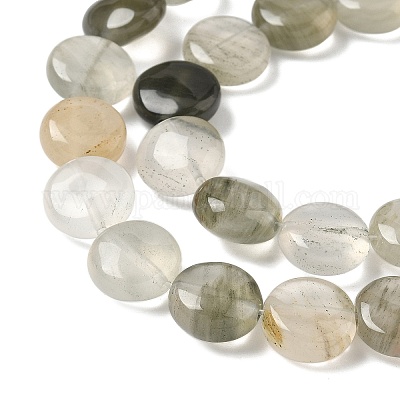 Нити бусин из натурального зеленого рутилированного кварца G-F790-H01-03-1