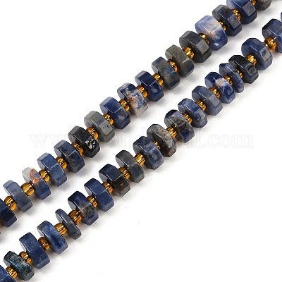 Природный содалит бисер нитей&nbsp;G-F796-A10-01-1