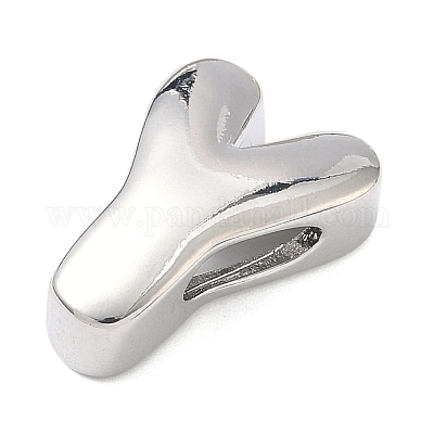 Латунные бусины с инициалами&nbsp;KK-B167-27P-01Y-1